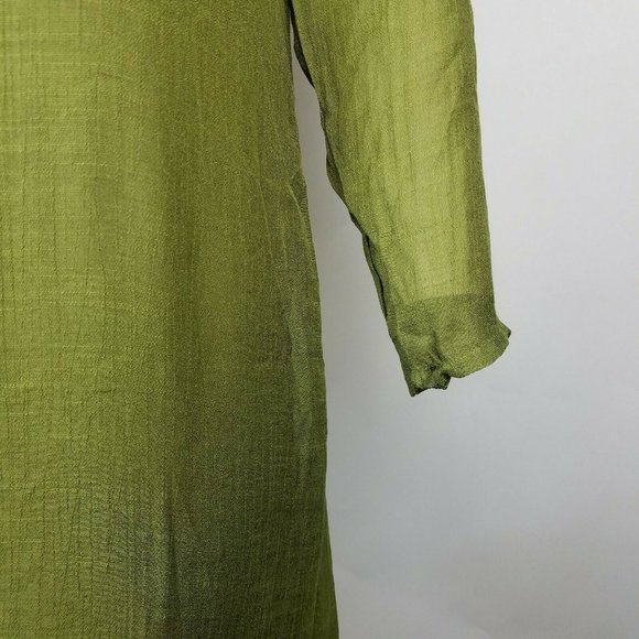 Hanyi Fushi Maxi Dress Boho Modern Guaze Green Size XXL - Picture 6 of 7